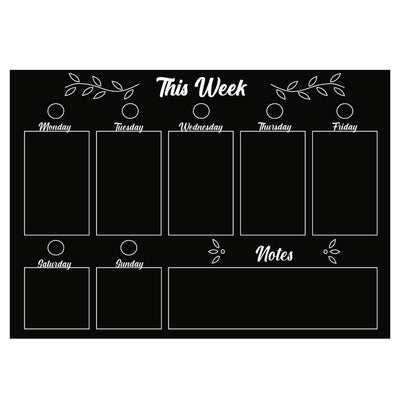 Chalkboard Weekly Calendar Set - 30 x 43cm
