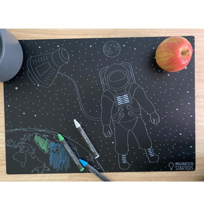 Reusable Chalkboard Placemat - Astronaut