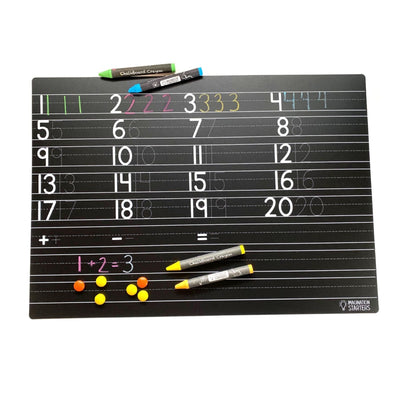 Reusable Chalkboard Placemat - Numbers Practice