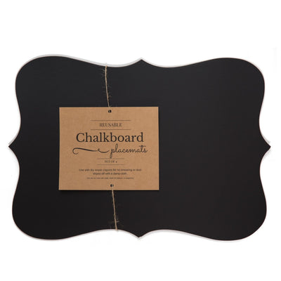 Reusable Chalkboard Placemats - Fancy Set of 4