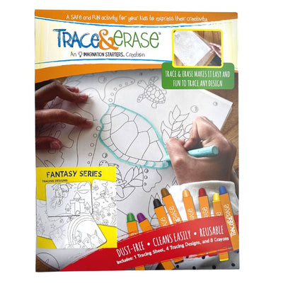 Trace and Erase Fantasy Colouring Sheets by Imagination Starter