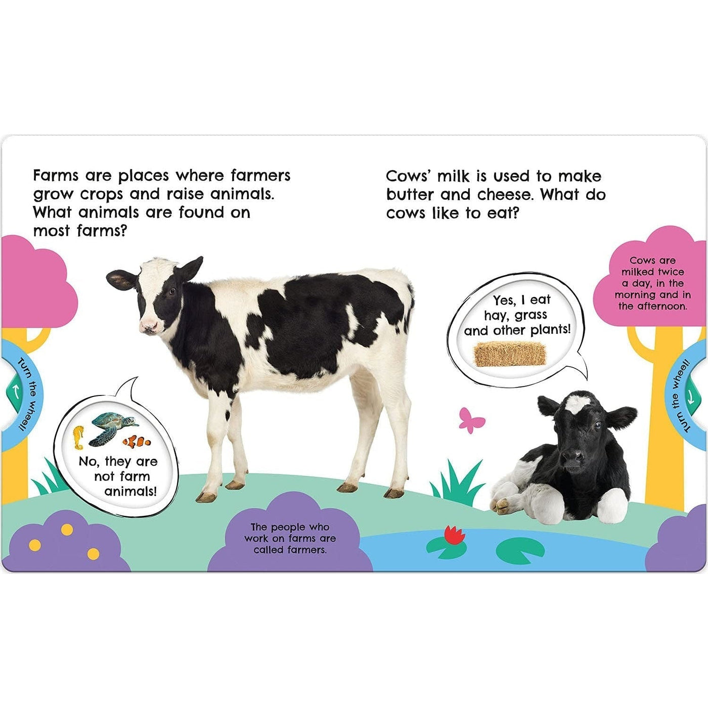 First Facts Farm (Move Turn Learn (Turn-The-Wheel Books)) - Georgie Taylor & Bethany Carr (Board Book)