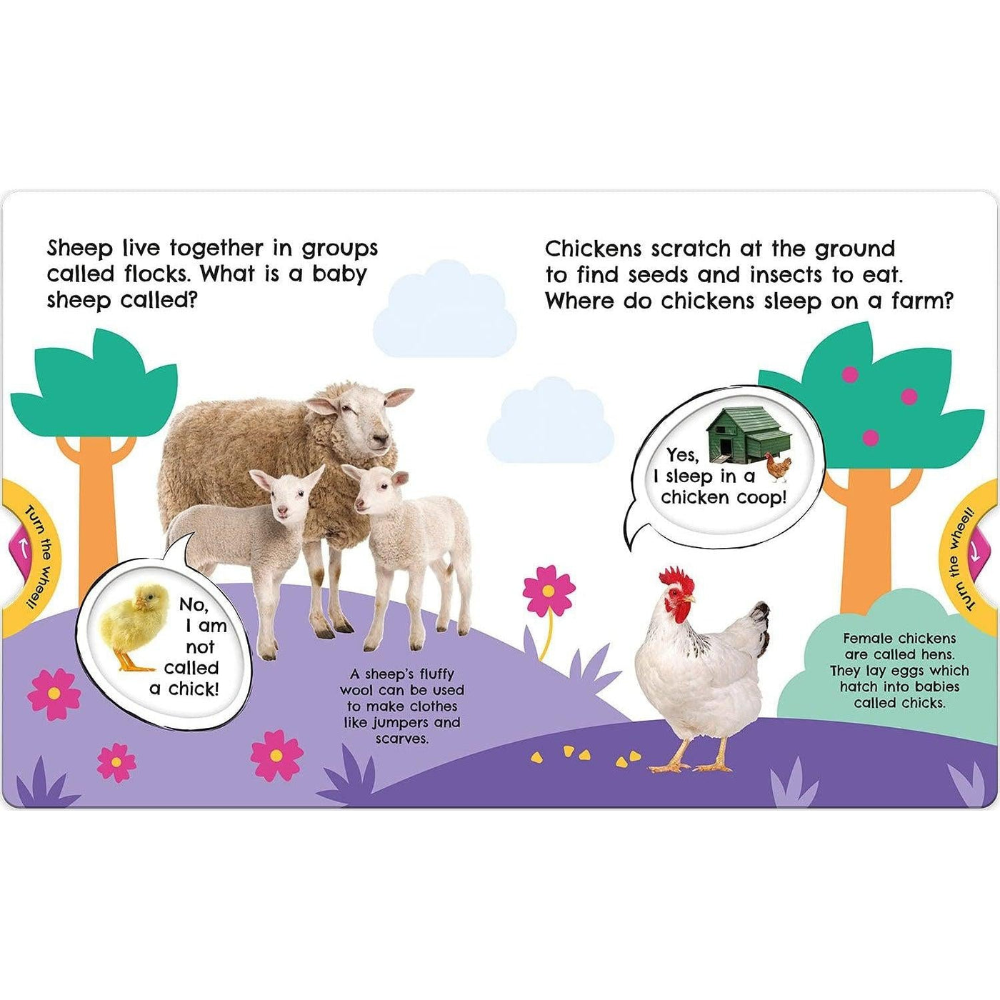 First Facts Farm (Move Turn Learn (Turn-The-Wheel Books)) - Georgie Taylor & Bethany Carr (Board Book)