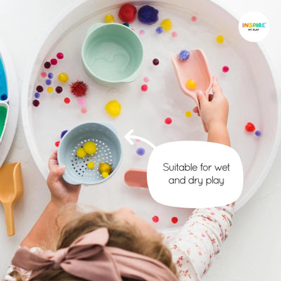 Green/Blue Nesting Bowl Set for InspireMyPlay Tray