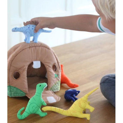 Dinosaur Rock House with 6 Toy Dinosaurs Playset-Dolls, Playsets & Toy Figures-JaBaDaBaDo-Yes Bebe