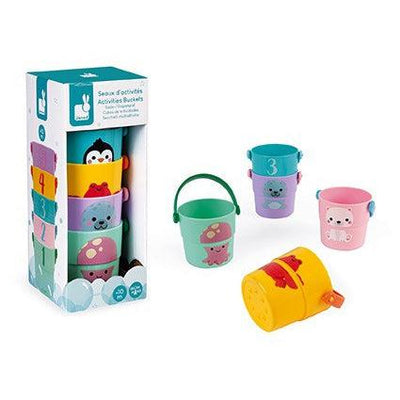 5 Activities Buckets Bath Toy