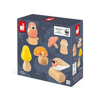 Birds And Mushrooms Screw Toys-Learning Toys-Janod-Yes Bebe