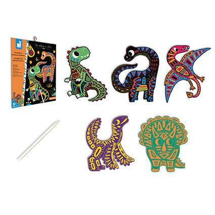 Creative Kit -Scratch Art Dinosaur Cut Outs