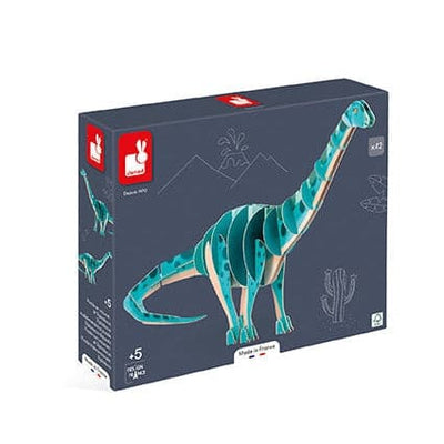 Dino - Diplodocus Multidimensional Puzzle-Puzzles - Cardboard-Janod-Yes Bebe