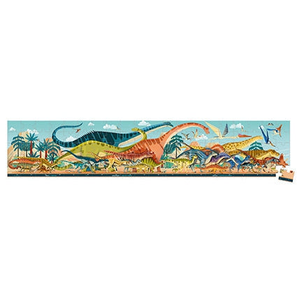 Dino - Panoramic Dino Puzzle-Puzzles - Cardboard-Janod-Yes Bebe