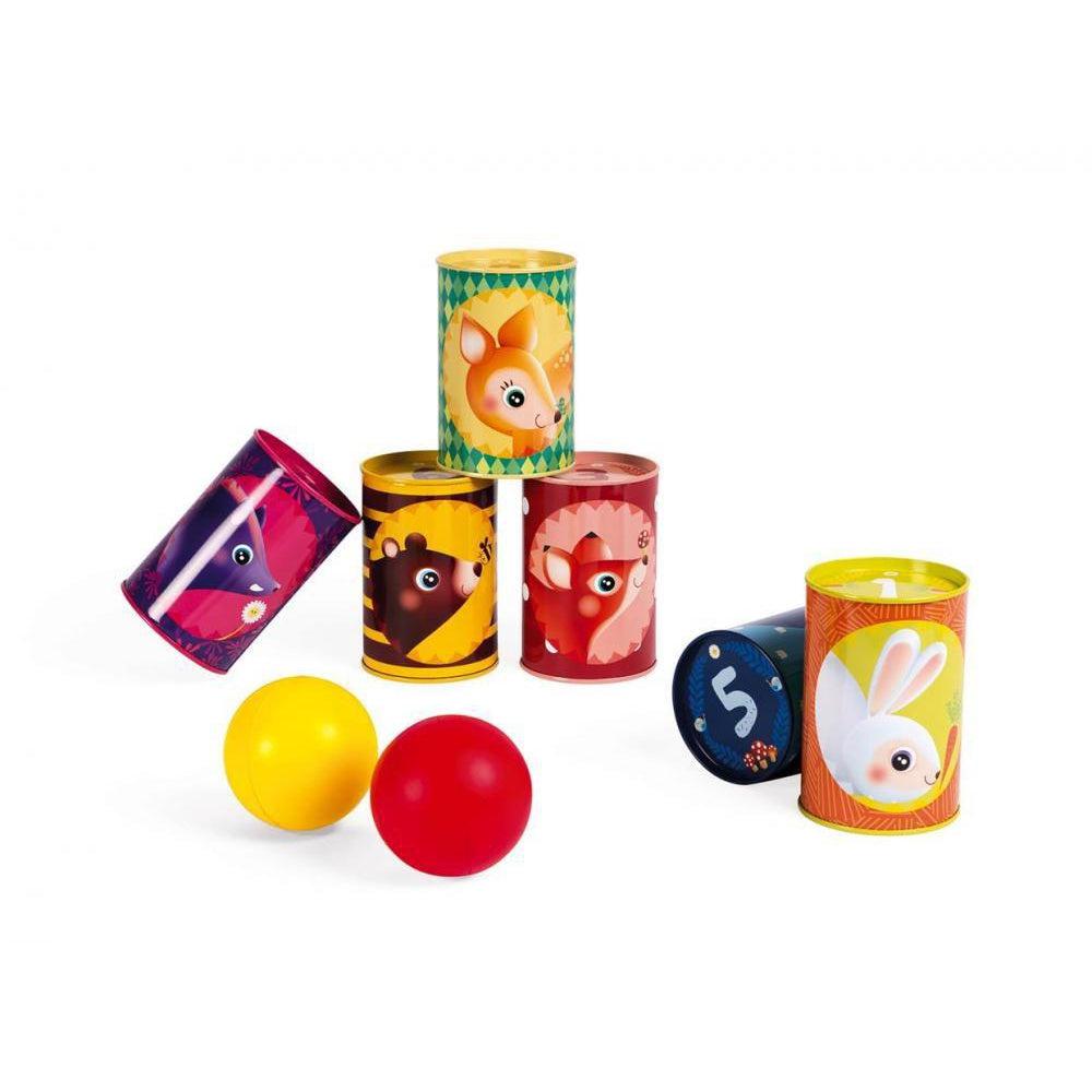 Forest Tumbling Cans Ball Game