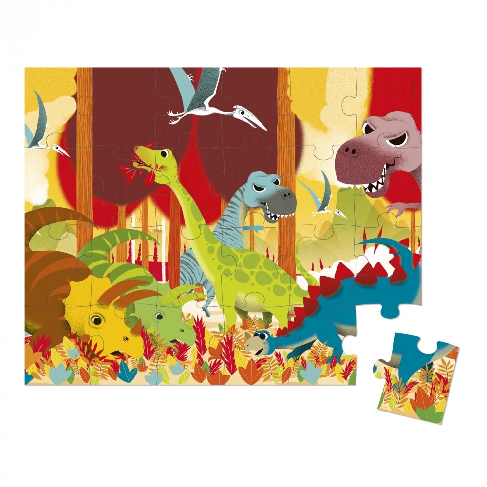 Hat Boxed 24 Pieces Puzzle - Dinosaurs