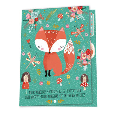 Notebook with Adhesive Notes Fox and Unicorns