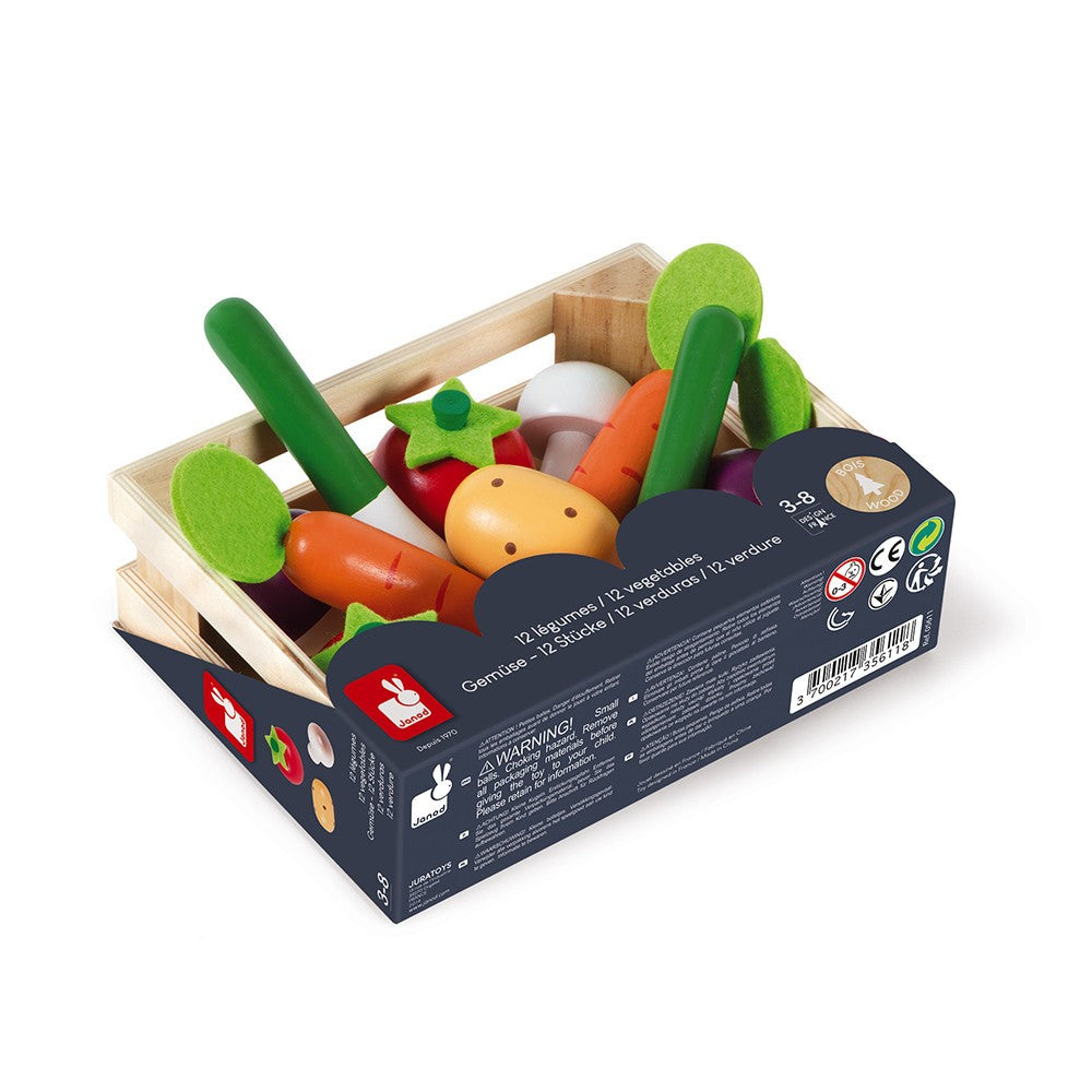 Play Food 12 Vegetables in Crate