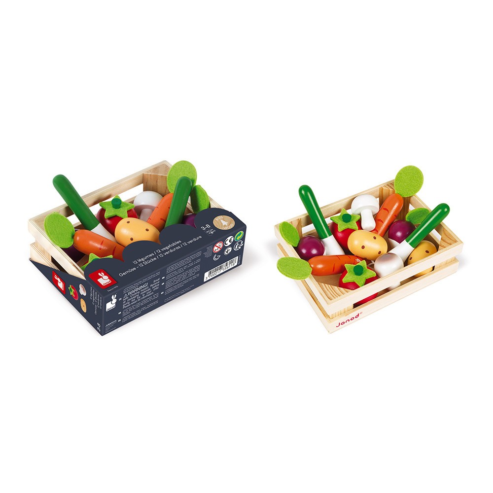 Play Food 12 Vegetables in Crate