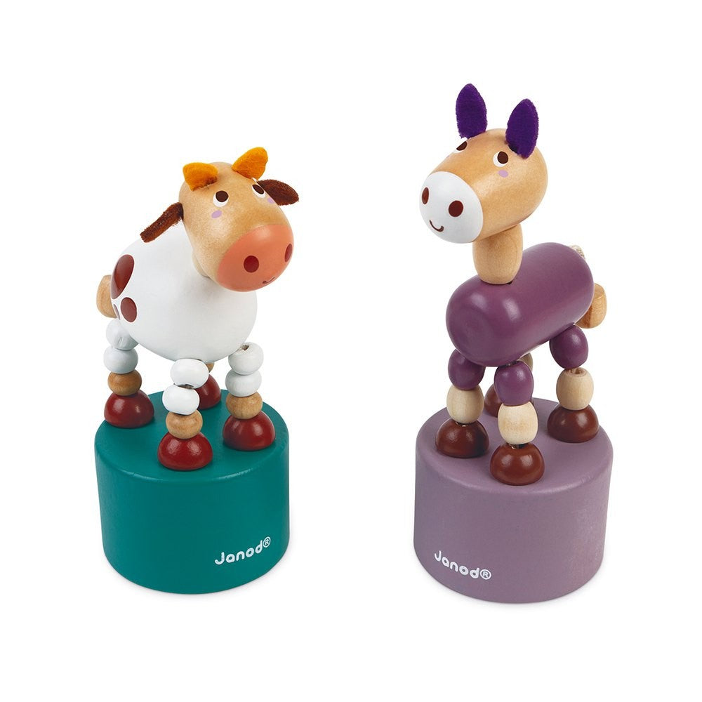 Pocket Cow and Donkey Push Up Puppet
