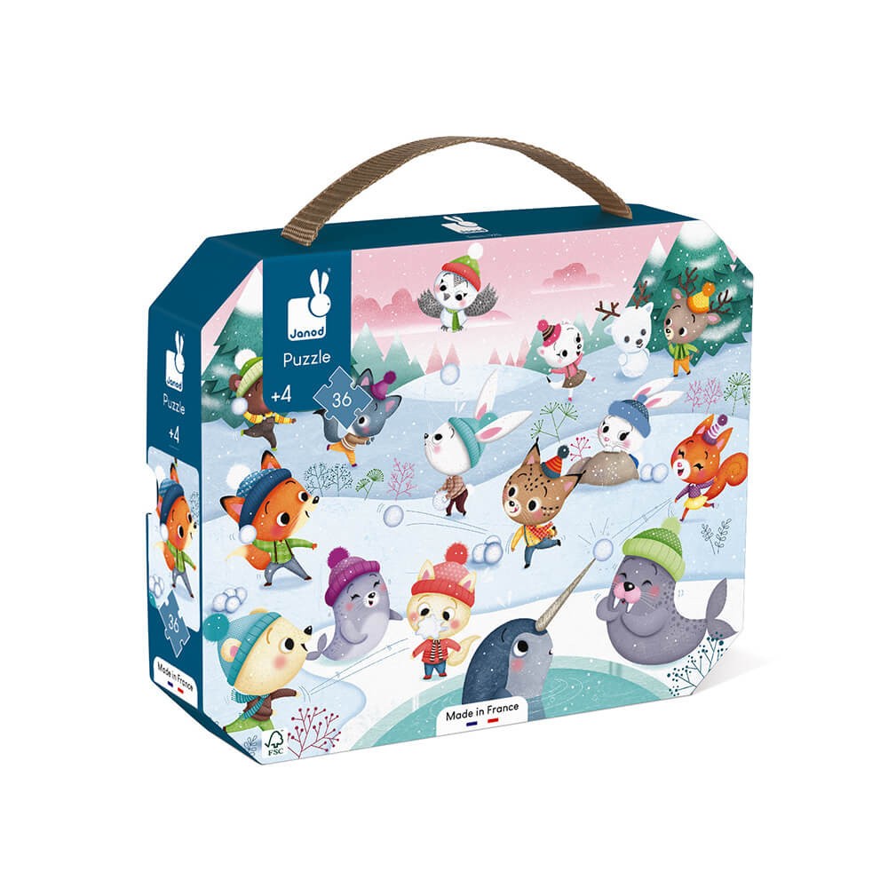 Snow Party 36 Piece Puzzle by Janod