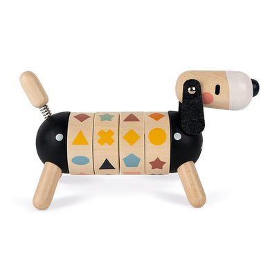 Janod Sweet Cocoon Shapes And Colours Dog - Learning Colours and Shapes Toy