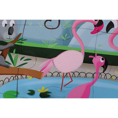 Tactile 20 Piece Puzzle - A Day At The Zoo