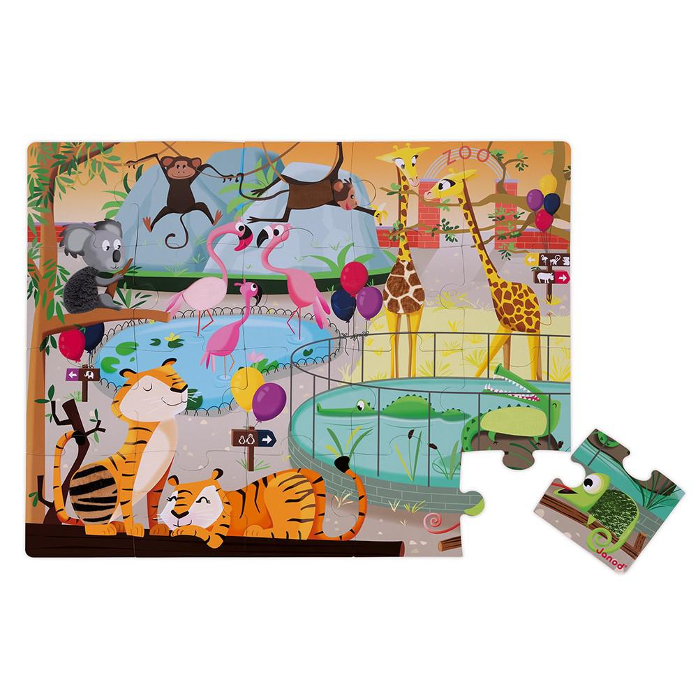 Tactile 20 Piece Puzzle - A Day At The Zoo