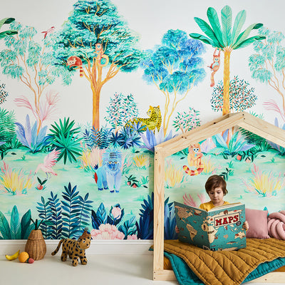 Jungle Mural Wallpaper - Colour