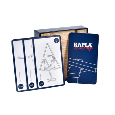 Kapla 16 Wooden Construction Blocks and Challenge Cards in Wooden Case