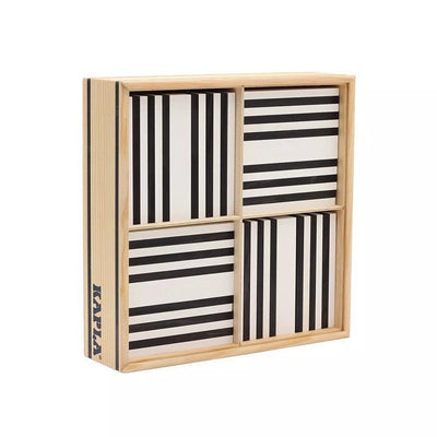 Kapla 100 Black and White Wooden Construction Blocks in Wooden Case