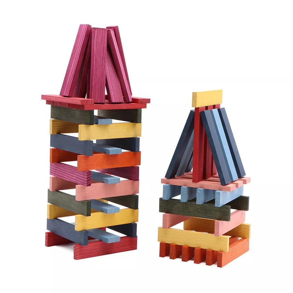 Kapla 100 Octocolour Wooden Construction Blocks in Wooden Case
