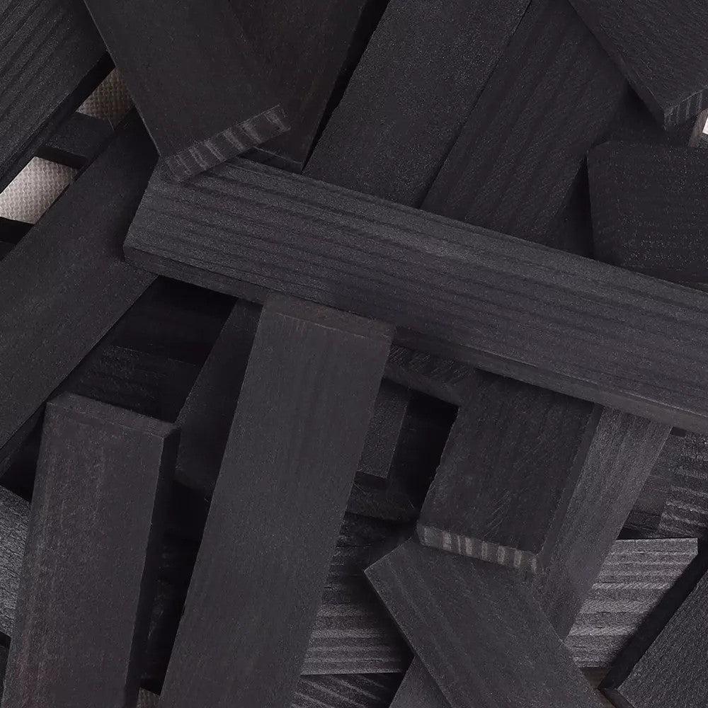 Kapla 40 Coloured Wooden Construction Blocks in a Square Box - Black