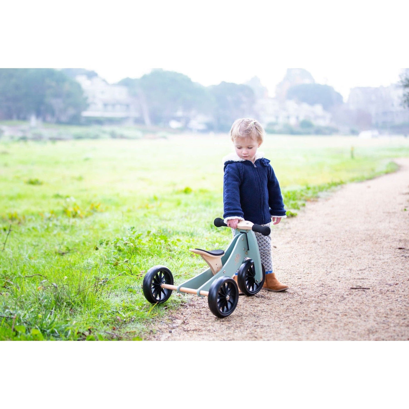 2-In-1 Tiny Tot Tricycle & Bike Sage-Kinderfeets-Yes Bebe