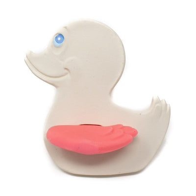 Lanco Duck the Teether with Pink Wings - Natural Latex Rubber Toy for Teething Babies