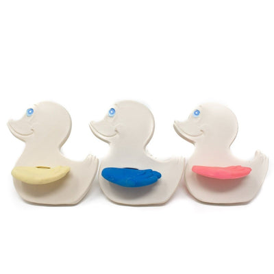 Lanco Duck the Teether with Blue Wings - Natural Latex Rubber Toy for Teething Babies