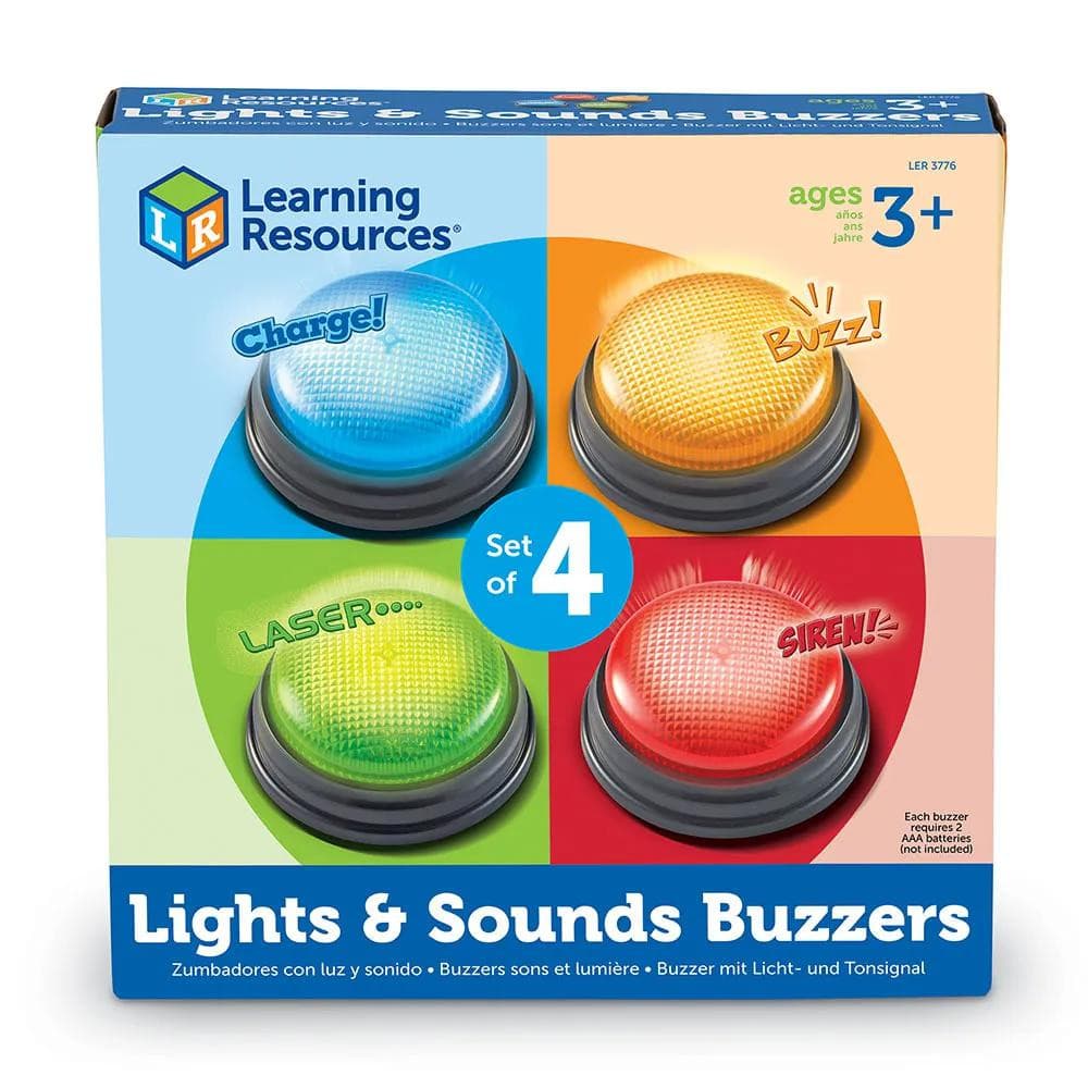 Lights And Sounds Buzzers (Set of 4)-Classroom Aids-Learning Resources-Yes Bebe