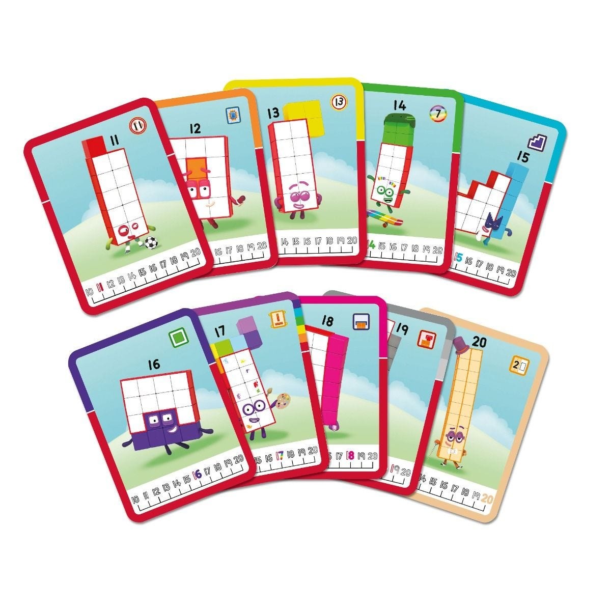 MathLink® Cubes Numberblocks 11- 20 Activity Set - Early Years Maths Learning with CBeebies Characters