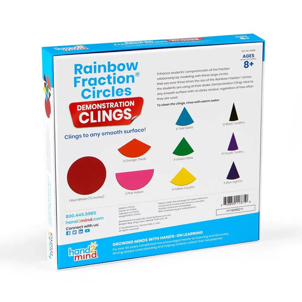 Rainbow Fraction® Circles Demonstration Clings