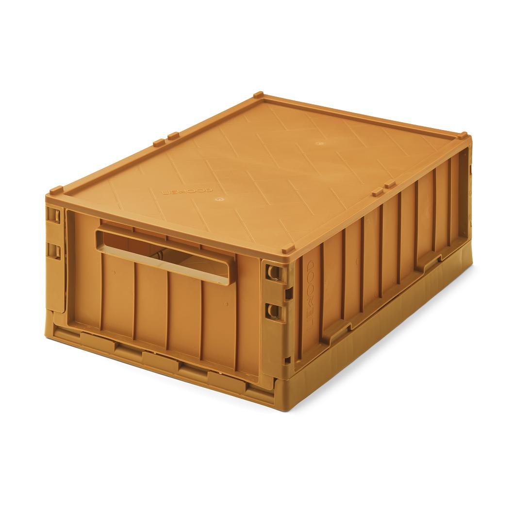 Weston Large Storage Box & Lid - Golden Caramel