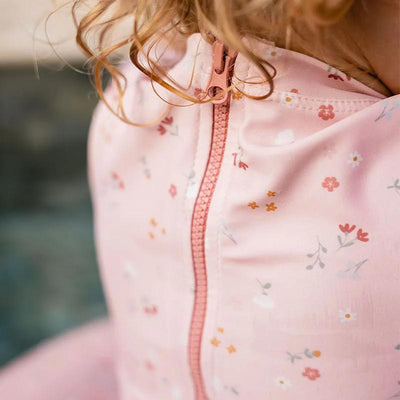 Little Dutch Bathsuit Long Sleeves Ruffles - Little Pink Flowers
