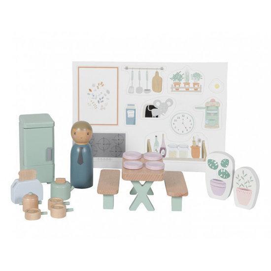 Little Dutch Doll’s House Playset - Kitchen - 19 Pieces