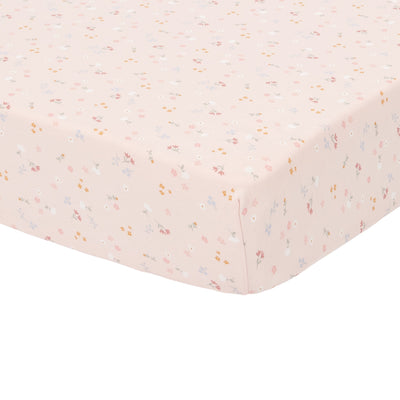 Little Dutch Fitted Cot Sheet 60x120cm - Little Pink Flowers