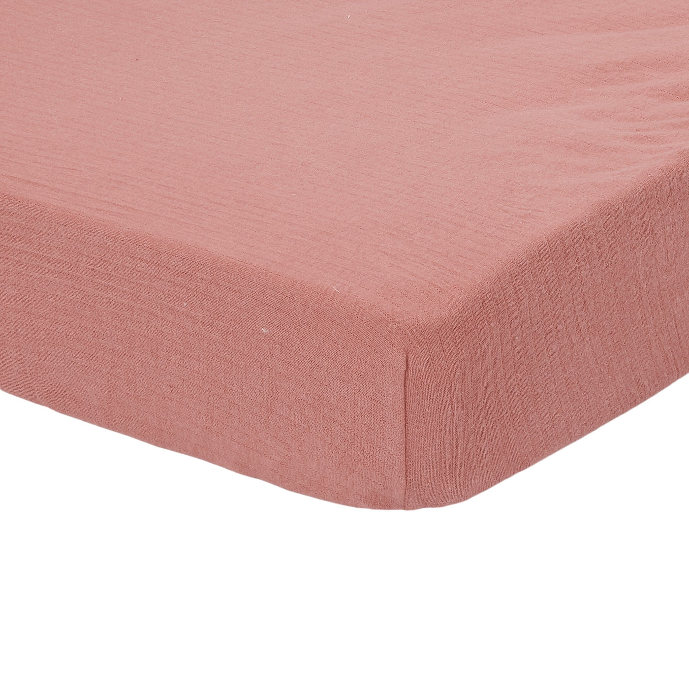 Little Dutch Fitted Cot Sheet 60x120cm - Pure Pink Blush