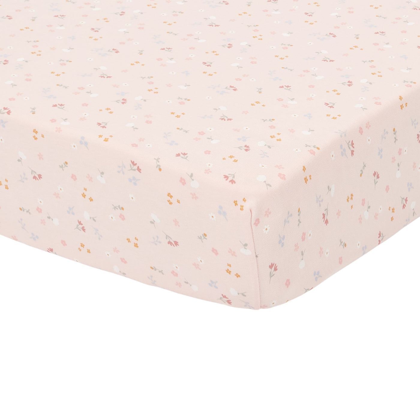 Little Dutch Fitted Sheet for Cotbeds 70 x 140-150cm - Little Pink Flowers