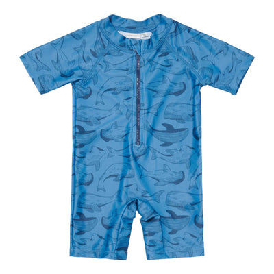 Swimsuit Short Sleeves - Sea Life Blue-Swimsuit-Little Dutch-Yes Bebe