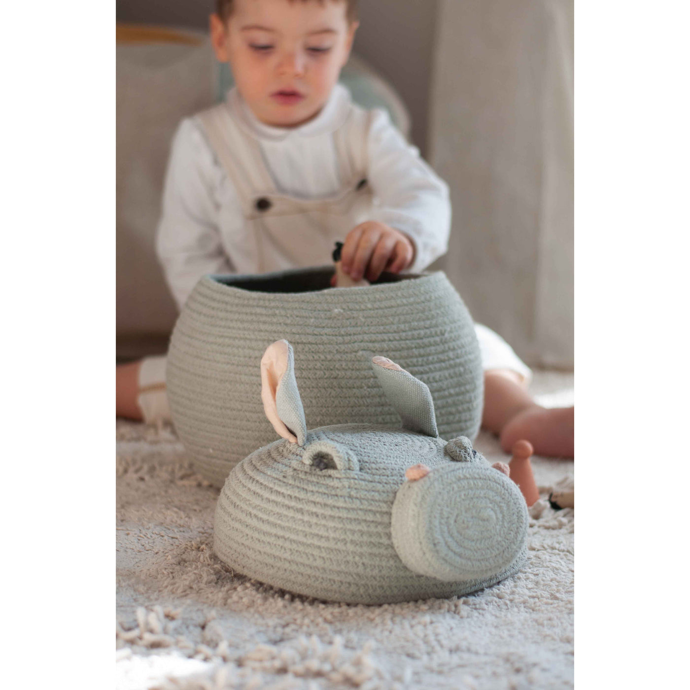 Henry the Hippo Basket-Storage Baskets-Lorena Canals-Yes Bebe