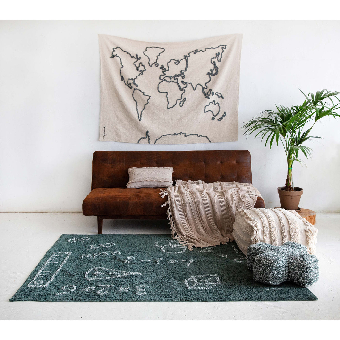 Wall Hanging Canvas Map