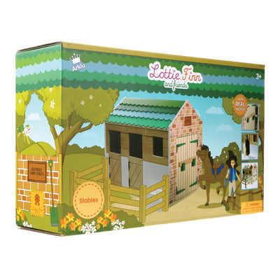 Lottie Doll Wooden Stables Playset