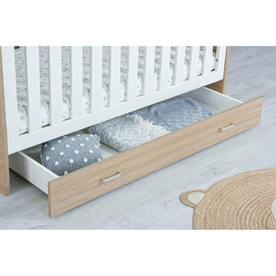 Luno Cot Bed With Drawer - Oak