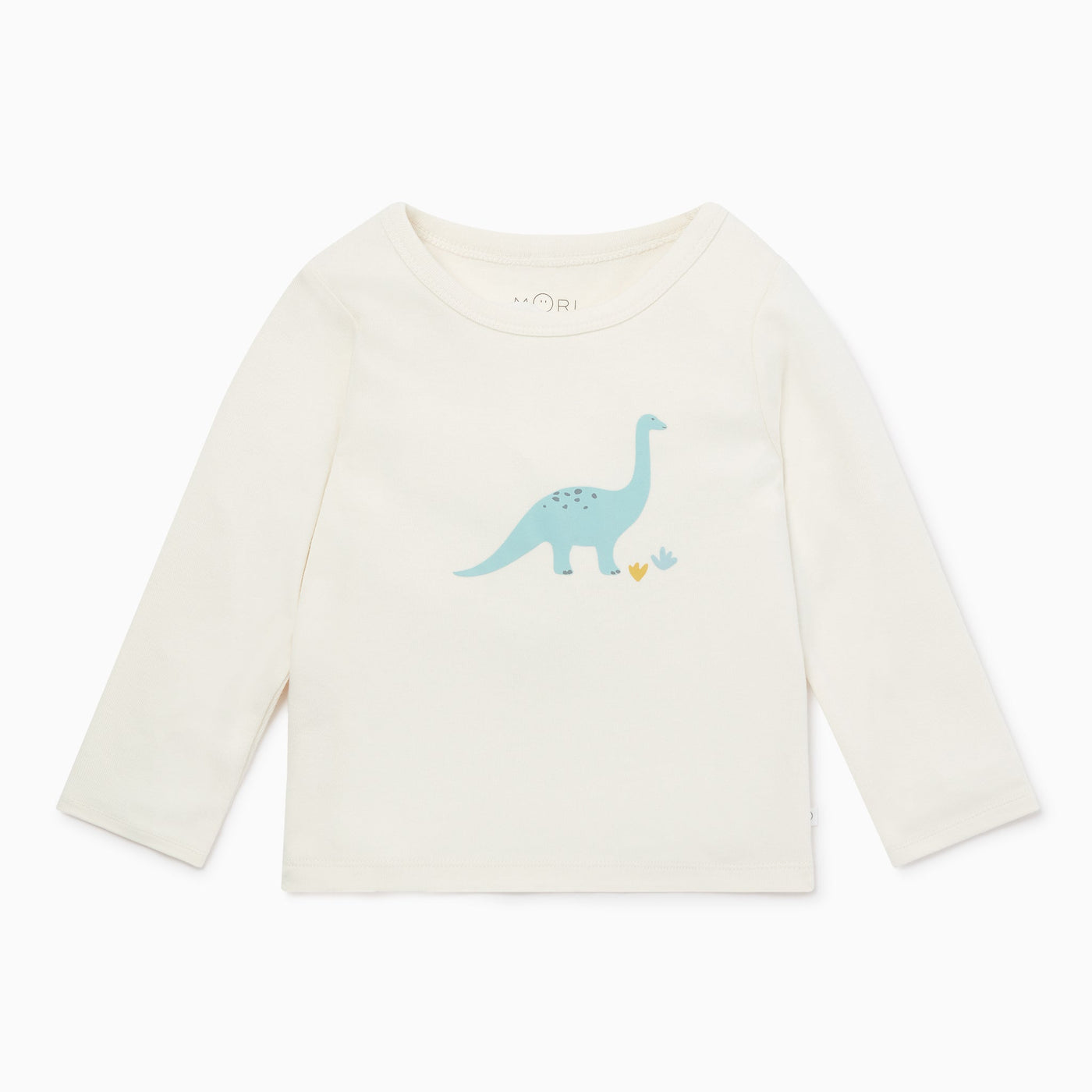 Dino Placement Print Long Sleeve T-Shirt - Ecru