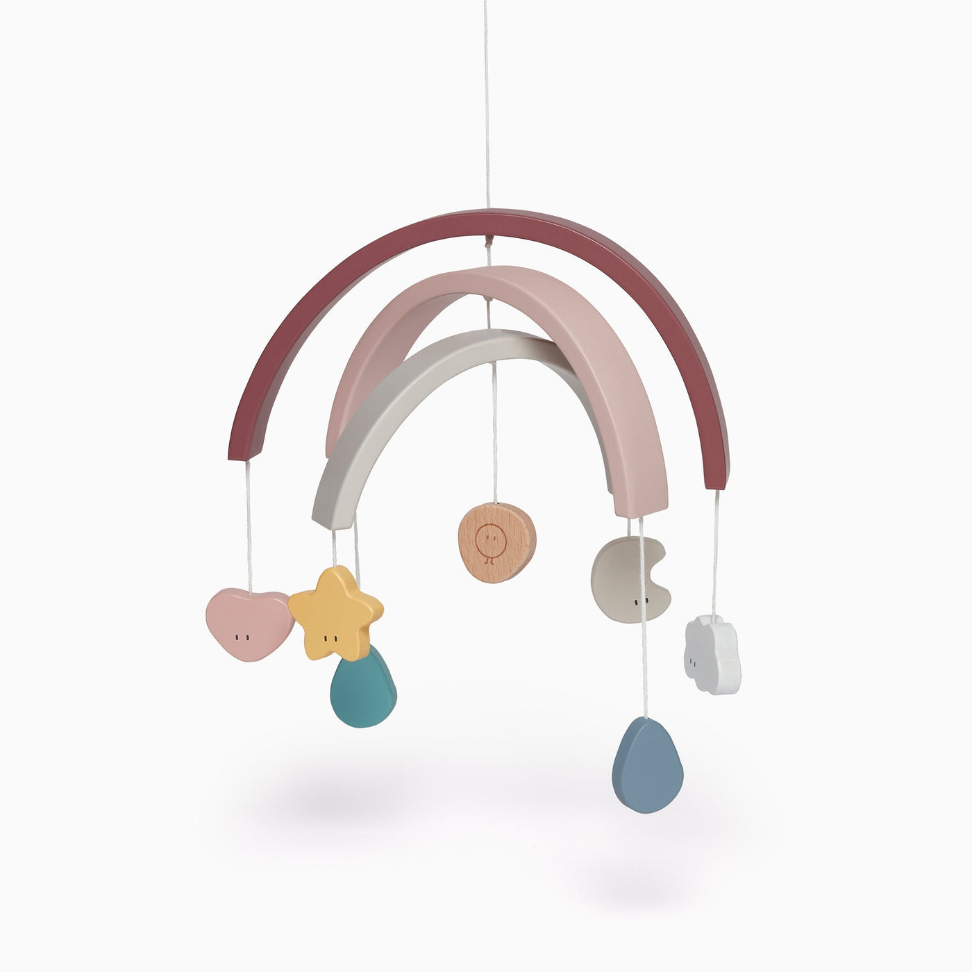 Wooden Rainbow Mobile - Pink