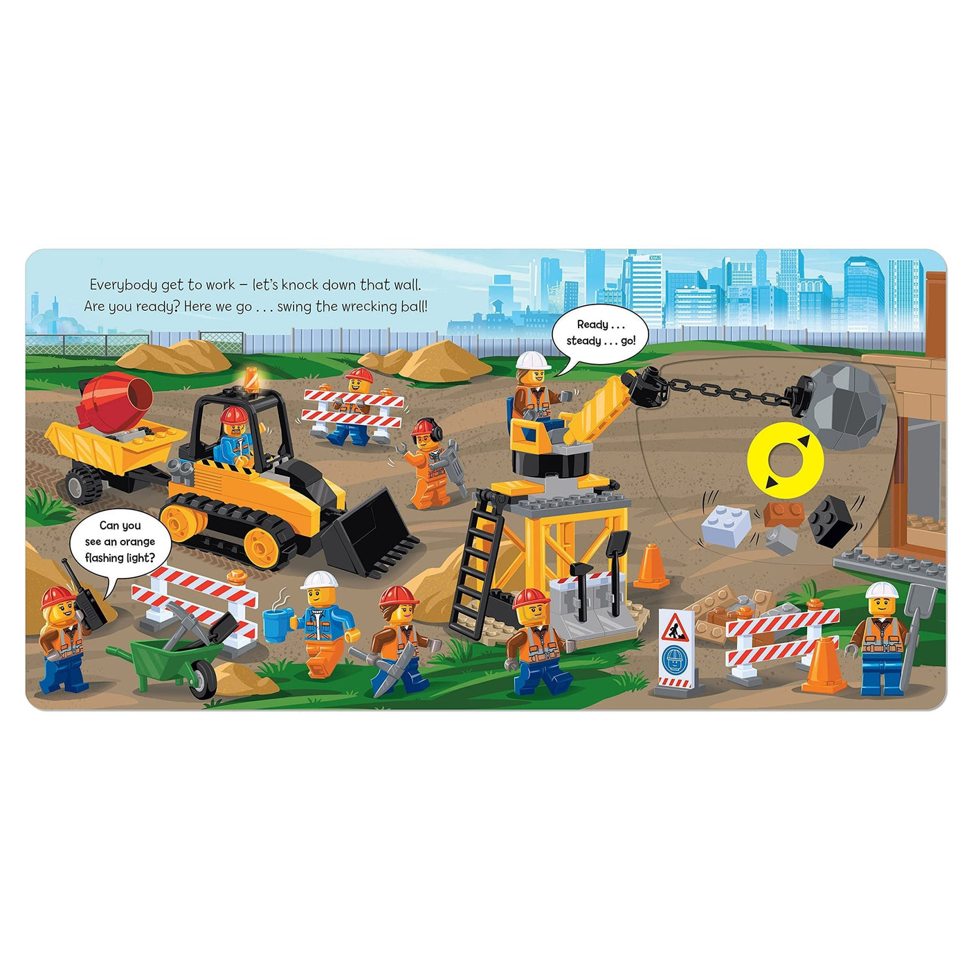 Lego® City Building Site: A Push Pull And Slide Book