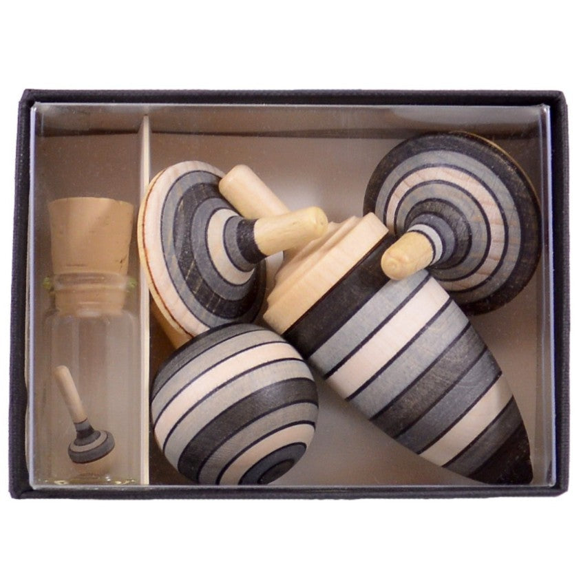 Spinning Top Learning Set in Graphite by Mader